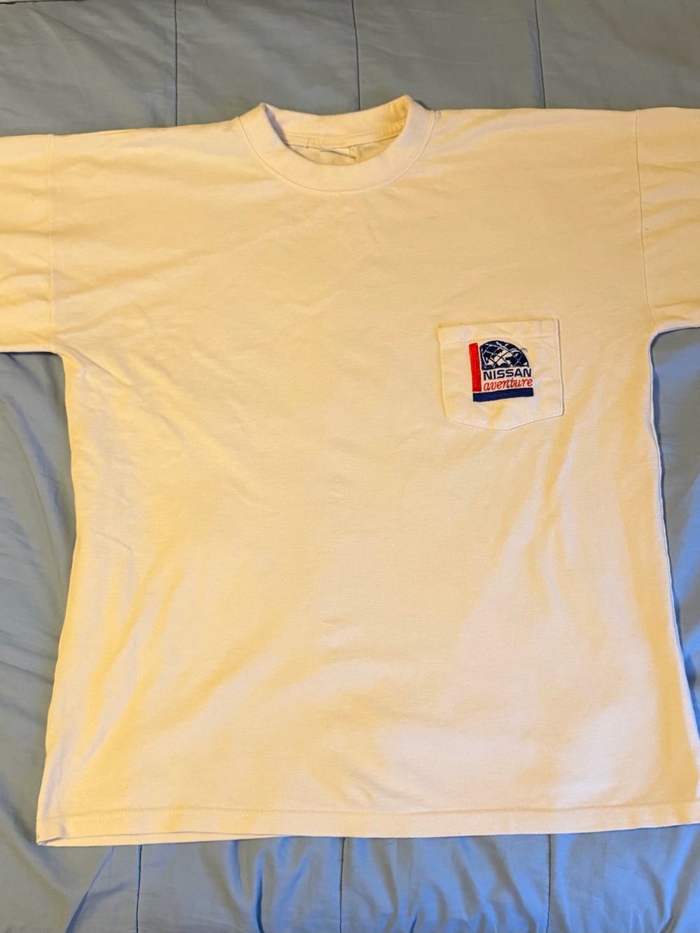 Adventure White Short Sleeve Pocket Tee